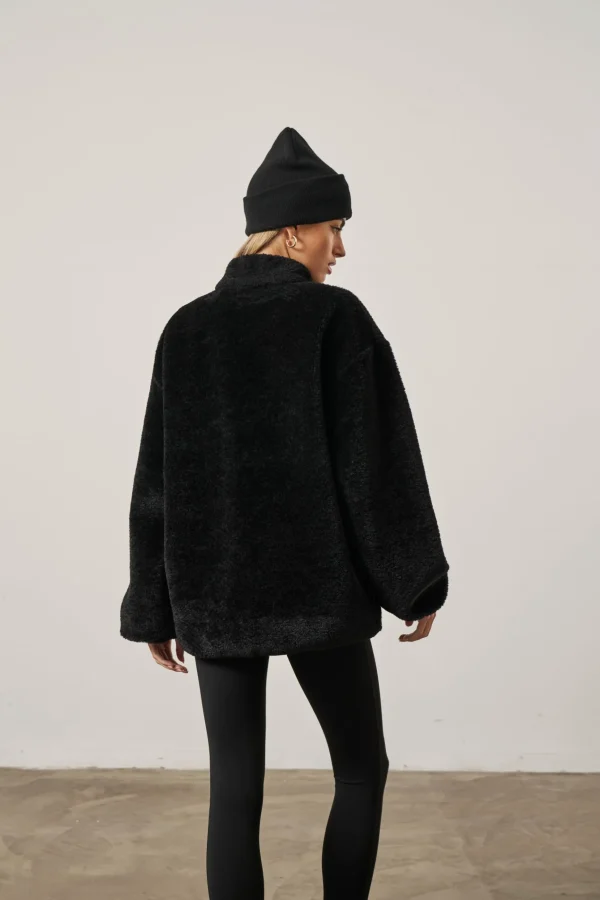 The Couture Club Borg Quarter Zip Funnel Neck Jumper