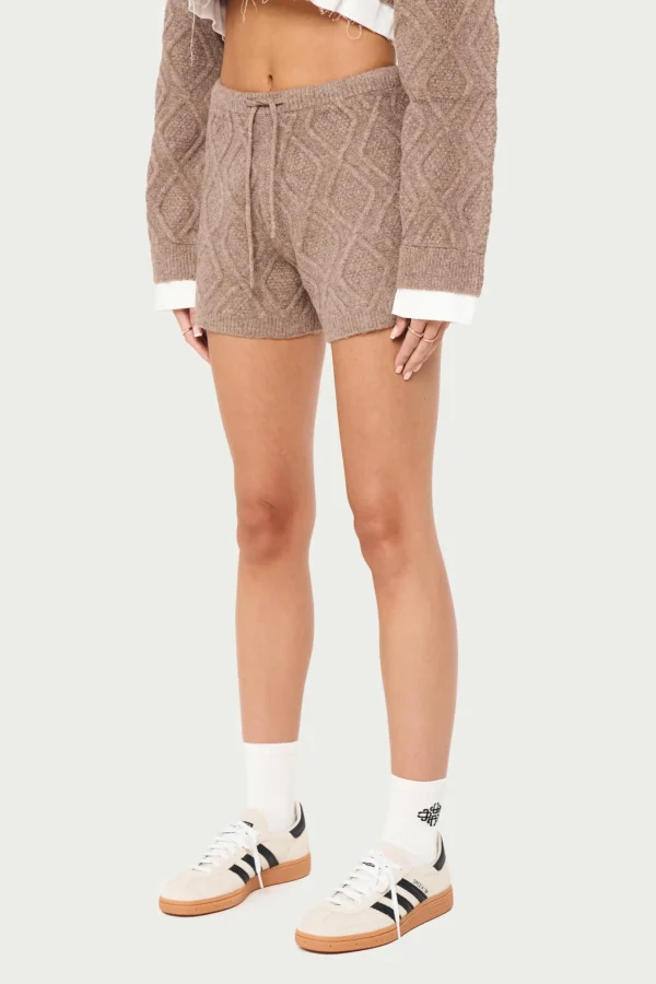 The Couture Club Cable Knitted Shorts