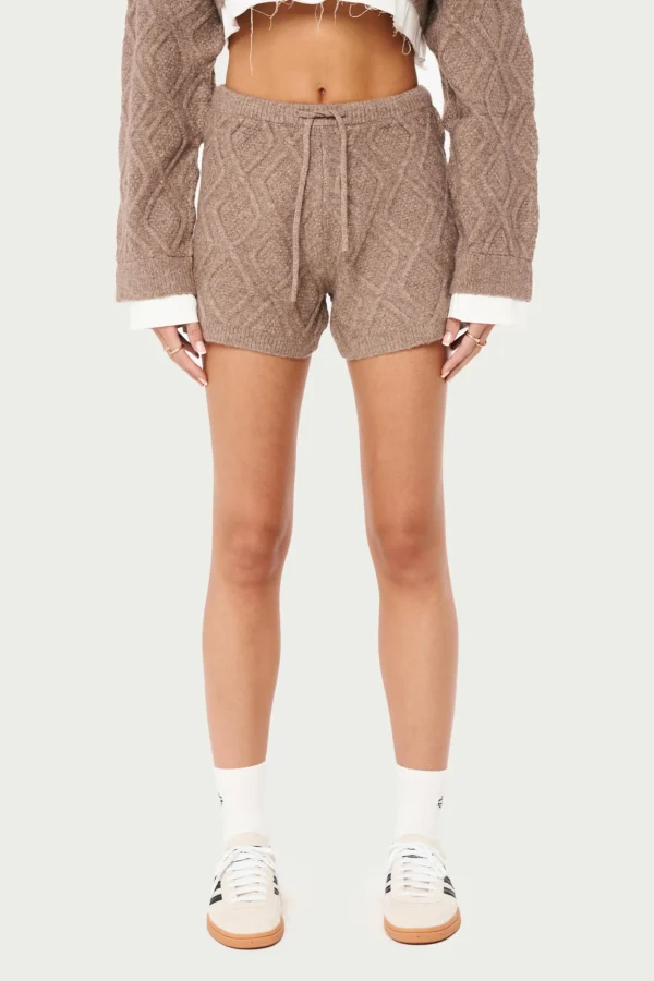 The Couture Club Cable Knitted Shorts