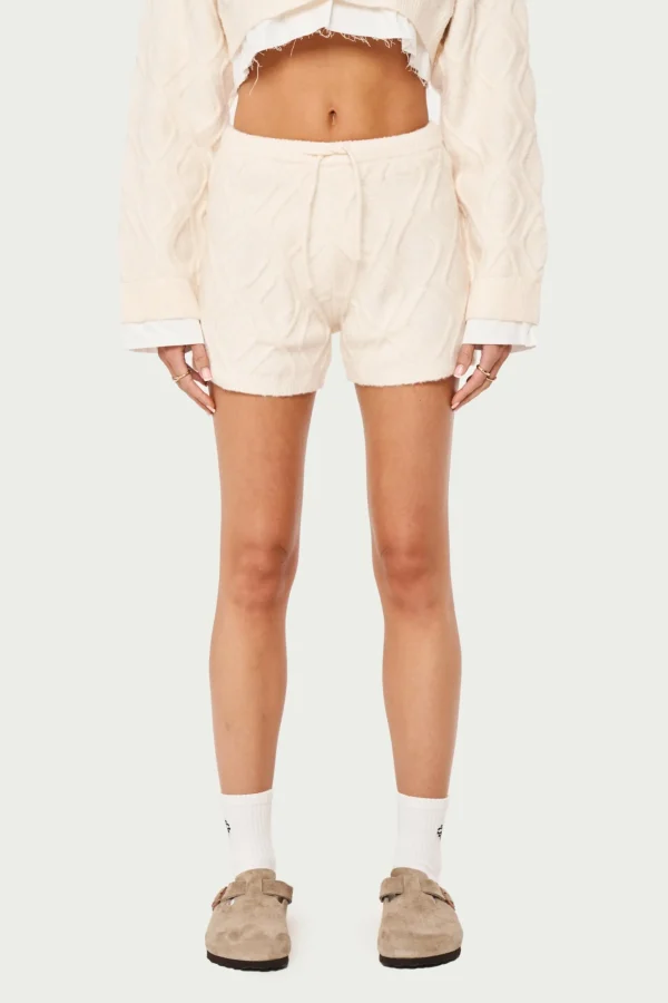 The Couture Club Cable Knitted Shorts