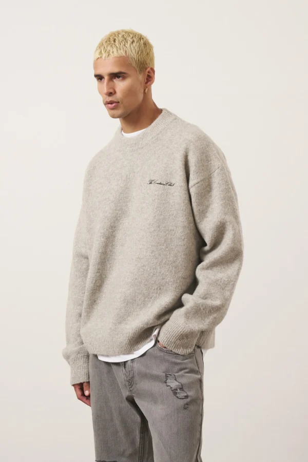 The Couture Club Couture Script Knitted Crew