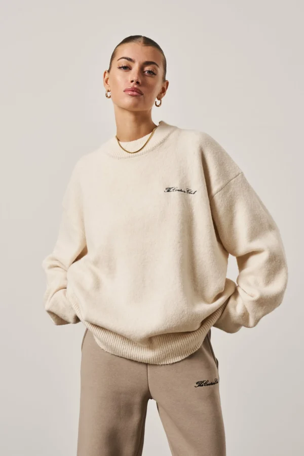 The Couture Club Couture Script Knitted Crew