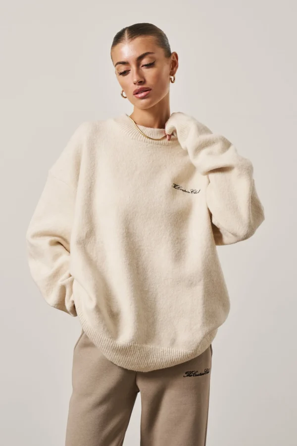 The Couture Club Couture Script Knitted Crew