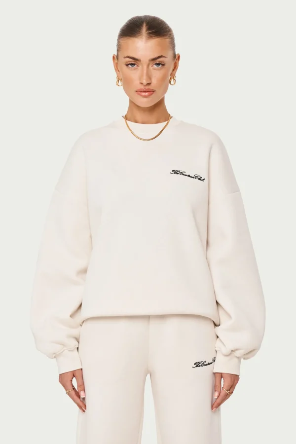 The Couture Club Couture Script Puff Sleeve Crew