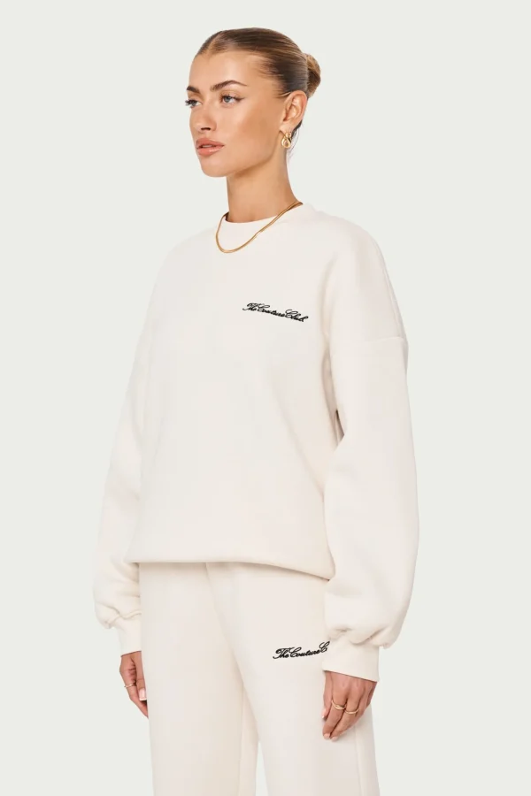 The Couture Club Couture Script Puff Sleeve Crew