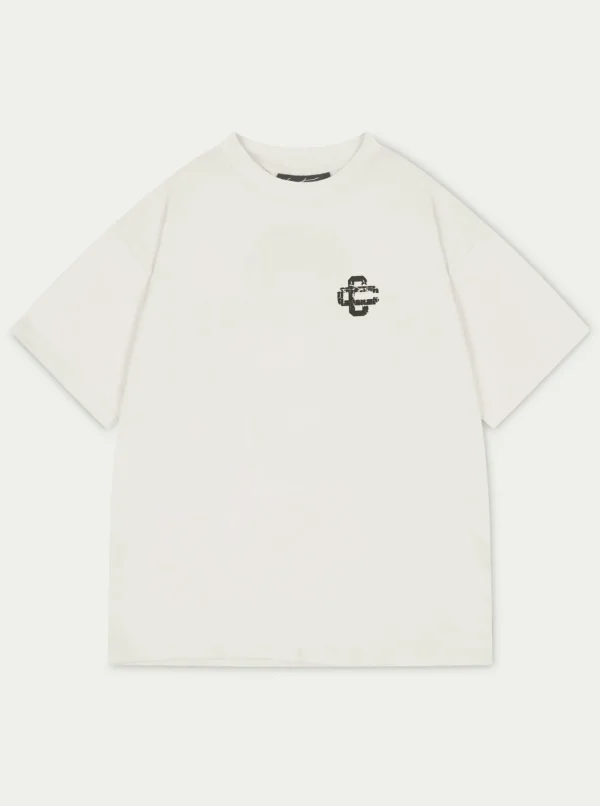 The Couture Club Cracked Print Emblem Relaxed T-Shirt