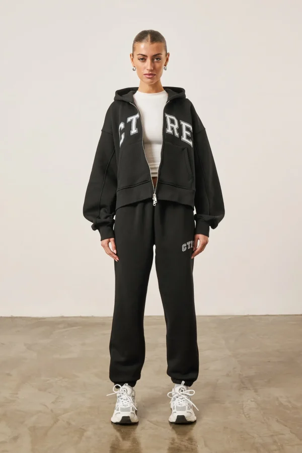 The Couture Club Ctre Cropped Zip Through Hoodie