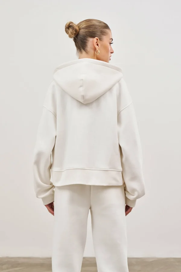 The Couture Club Ctre Cropped Zip Through Hoodie