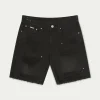 The Couture Club Distressed Raw Hem Denim Shorts