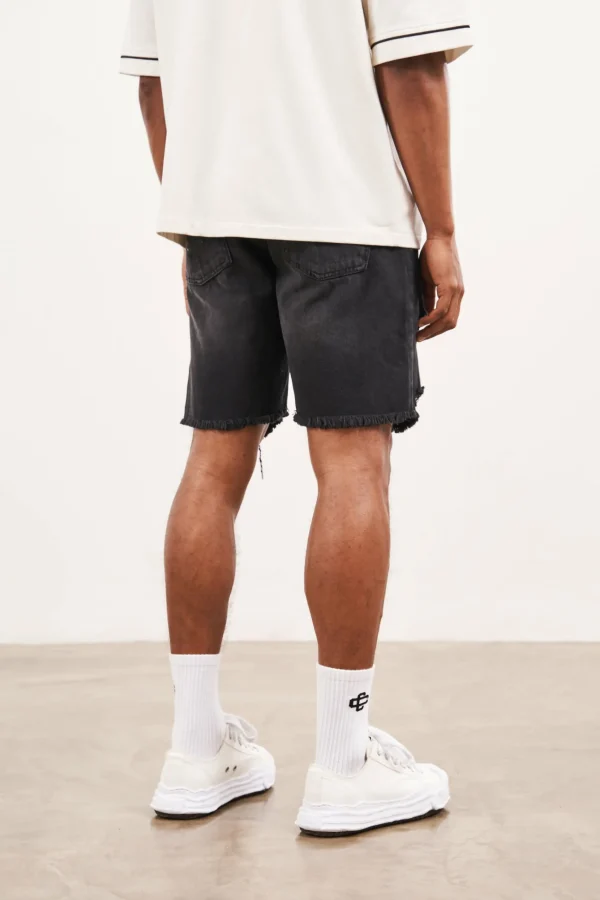 The Couture Club Distressed Raw Hem Denim Shorts