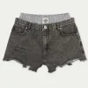 The Couture Club Double Layer Boxer Denim Shorts