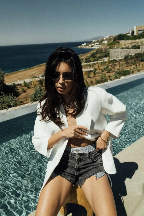 The Couture Club Double Layer Boxer Denim Shorts