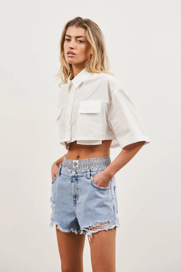 The Couture Club Double Layer Boxer Denim Short