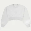 The Couture Club Emblem Applique Crop Sweatshirt