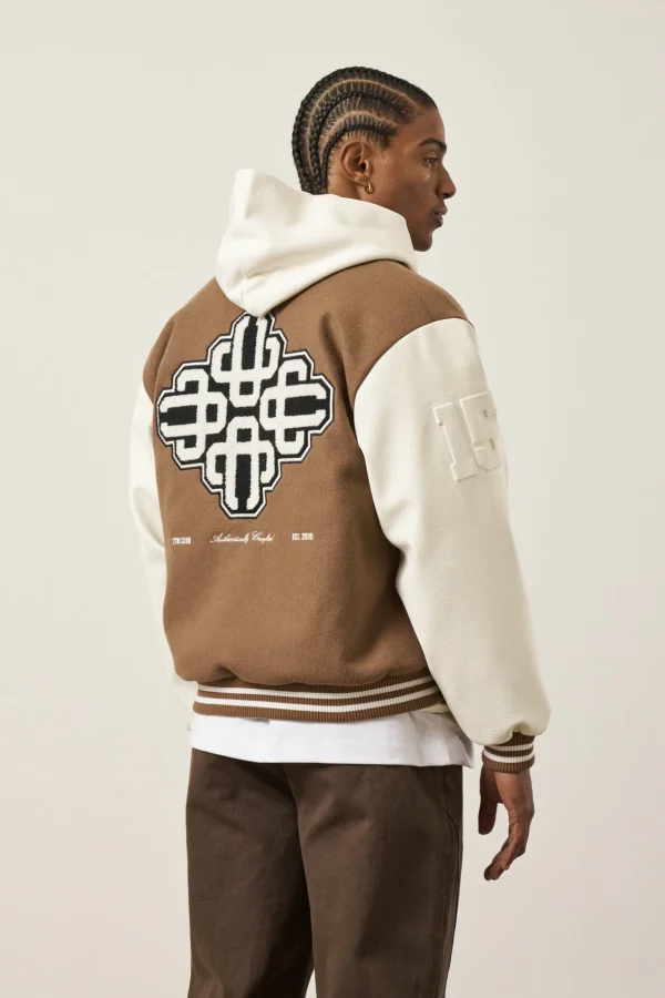 The Couture Club Emblem Chenille Varsity Jacket