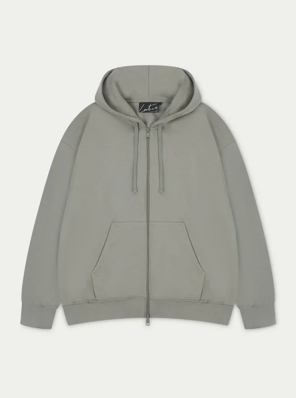 The Couture Club Emblem Embroidered Logo Zip Through Hoodie