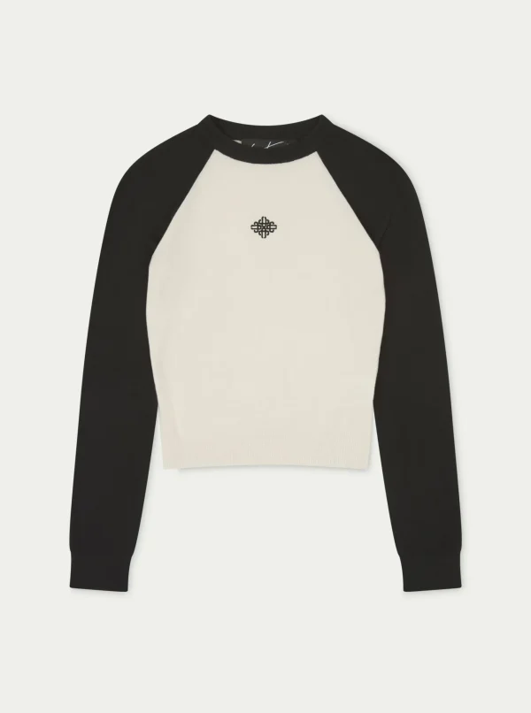 The Couture Club Emblem Fine Knitted Long Sleeve Top