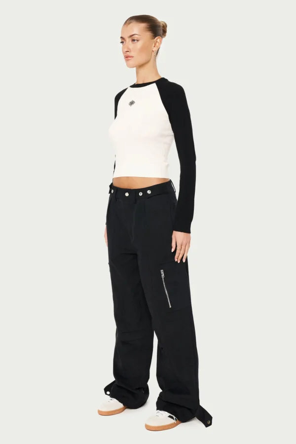 The Couture Club Emblem Fine Knitted Long Sleeve Top