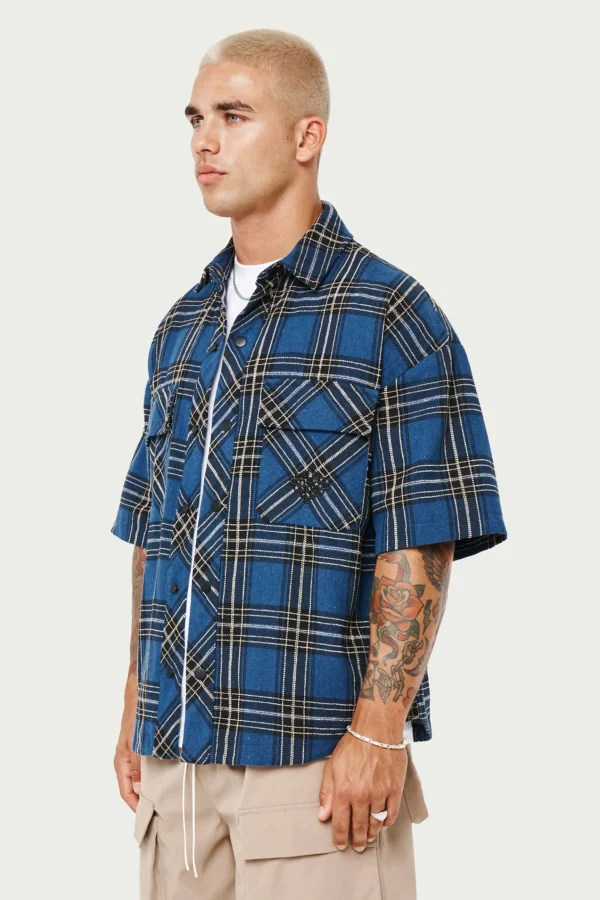 The Couture Club Emblem Flannel Overshirt