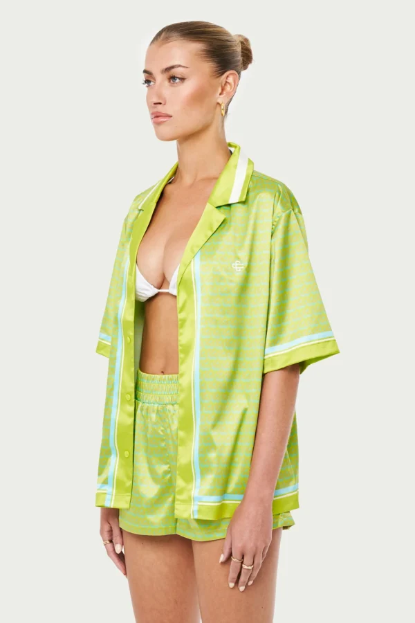 The Couture Club Emblem Printed Resort Shirt