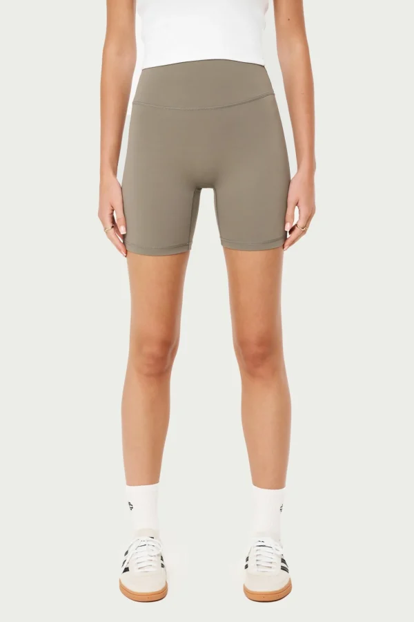 The Couture Club Emblem Sculpting Cycling Short- Khaki