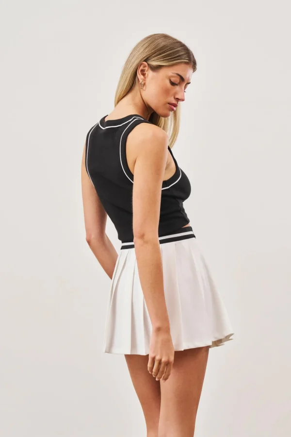 The Couture Club Emblem Waistband Tennis Mini Skirt