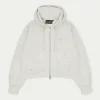 The Couture Club Emblem Zip Through Relaxed Hoodie
