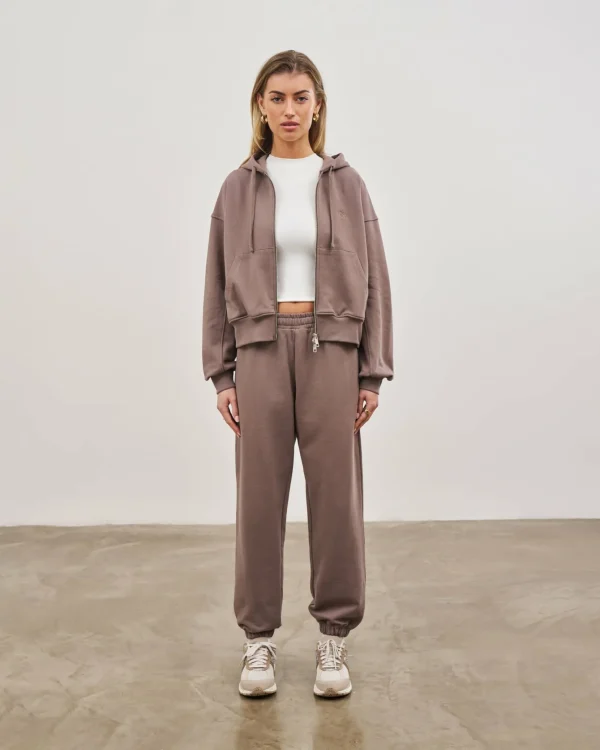 The Couture Club Emblem Zip Through Relaxed Hoodie