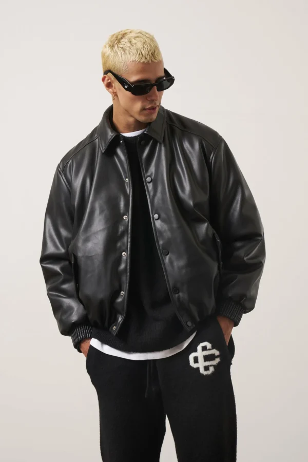 The Couture Club Faux Leather Bomber