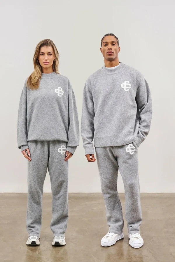 The Couture Club Fluffy Knit Emblem Crew