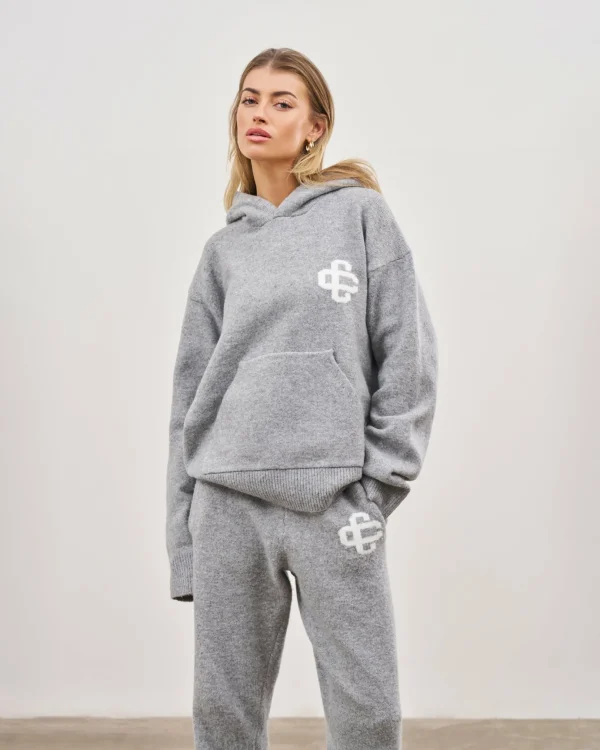 The Couture Club Fluffy Knit Emblem Hoodie