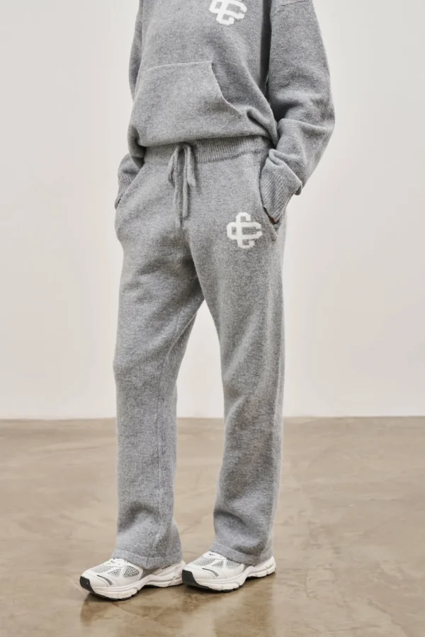 The Couture Club Fluffy Knit Emblem Joggers