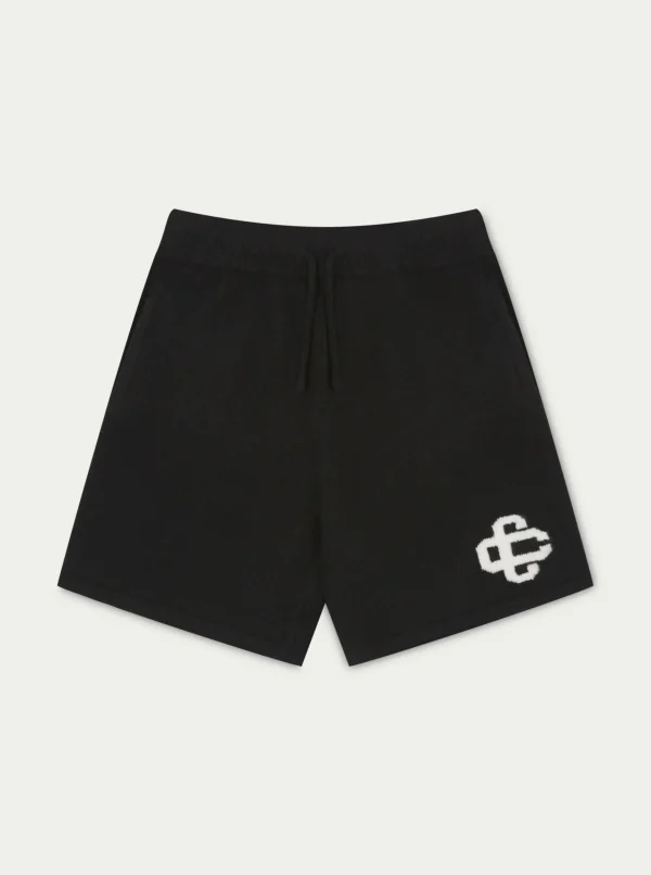 The Couture Club Fluffy Knit Emblem Shorts