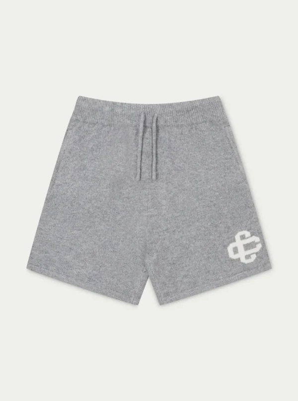 The Couture Club Fluffy Knit Emblem Shorts
