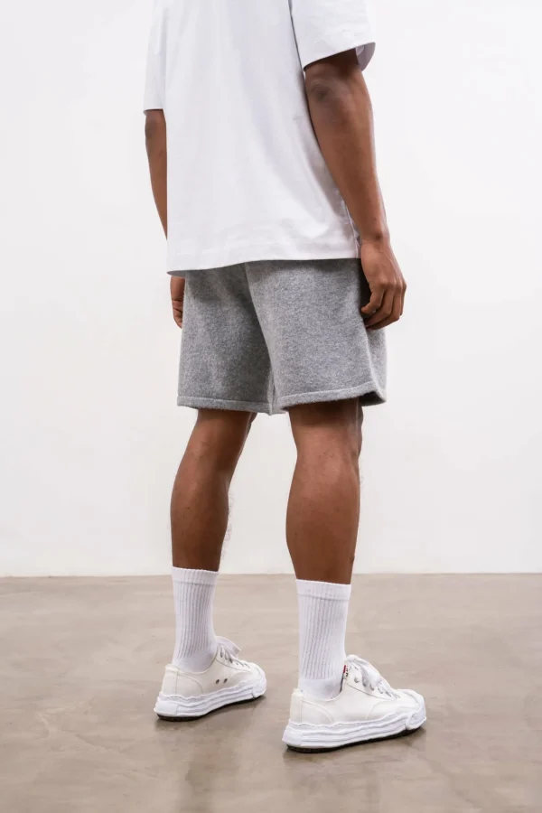 The Couture Club Fluffy Knit Emblem Shorts