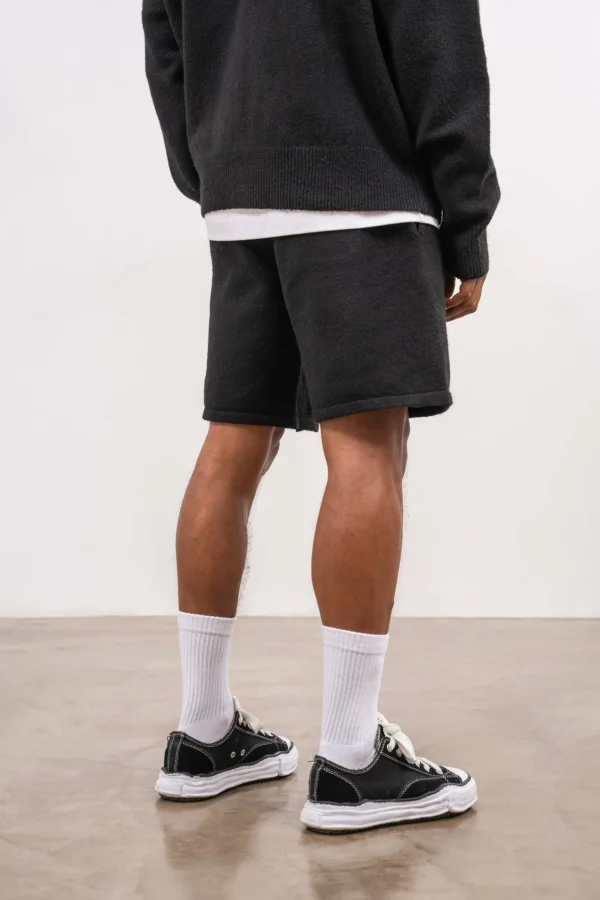 The Couture Club Fluffy Knit Emblem Shorts