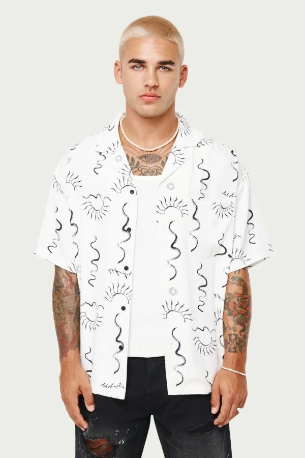 The Couture Club Hand-Drawn Abstract Resort Shirt
