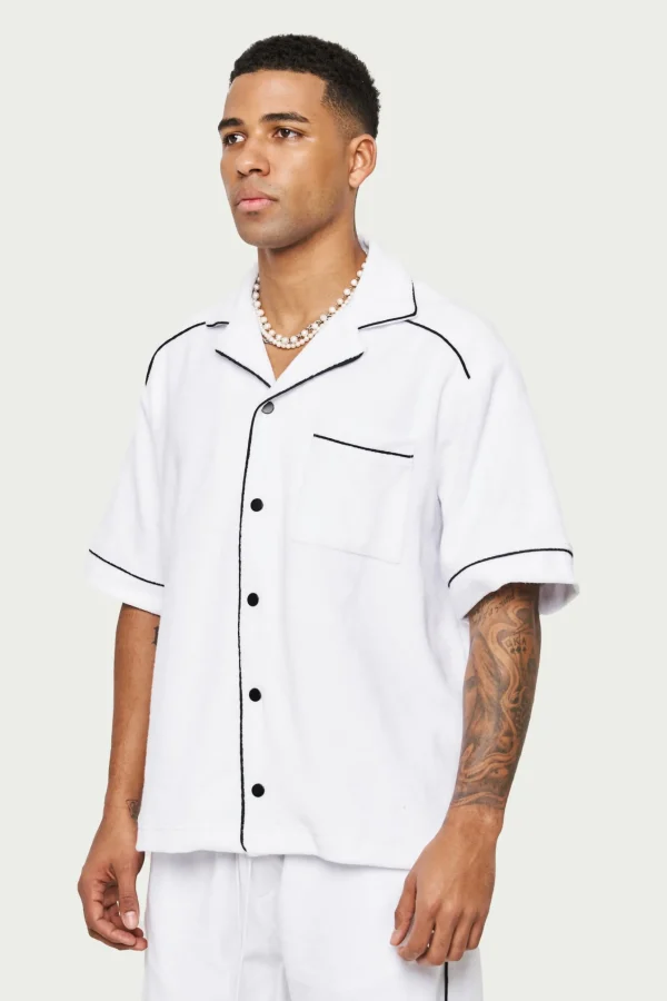 The Couture Club Heavyweight Towelled Revere Shirt