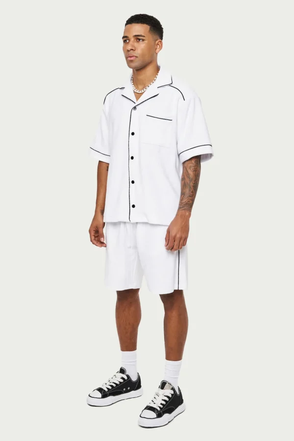 The Couture Club Heavyweight Towelled Revere Shirt