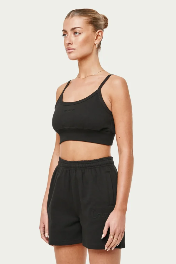 The Couture Club Jersey Logo Crop Top