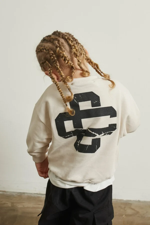 The Couture Club Kids Cracked Emblem Crew Sweatshirt