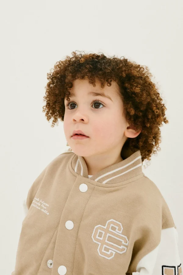 The Couture Club Kids Emblem Varsity Bomber Jacket