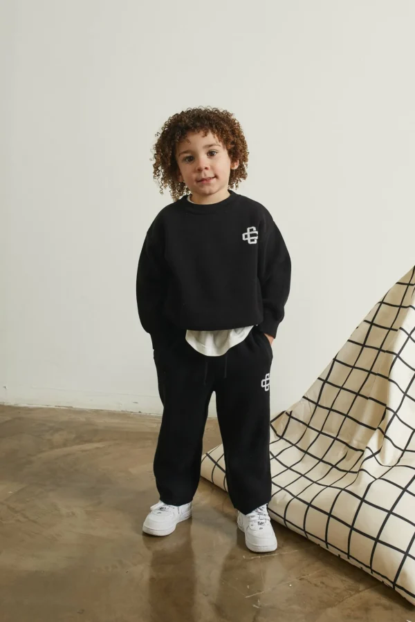 The Couture Club Kids Knitted Emblem Crew