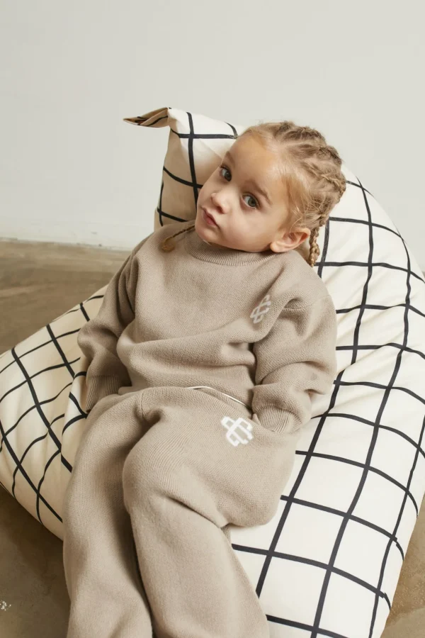 The Couture Club Kids Knitted Emblem Crew