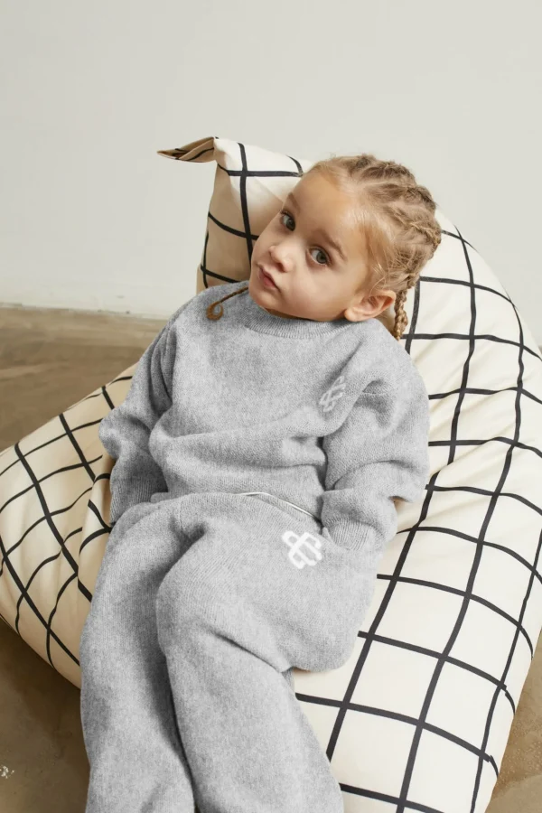 The Couture Club Kids Knitted Emblem Jogger