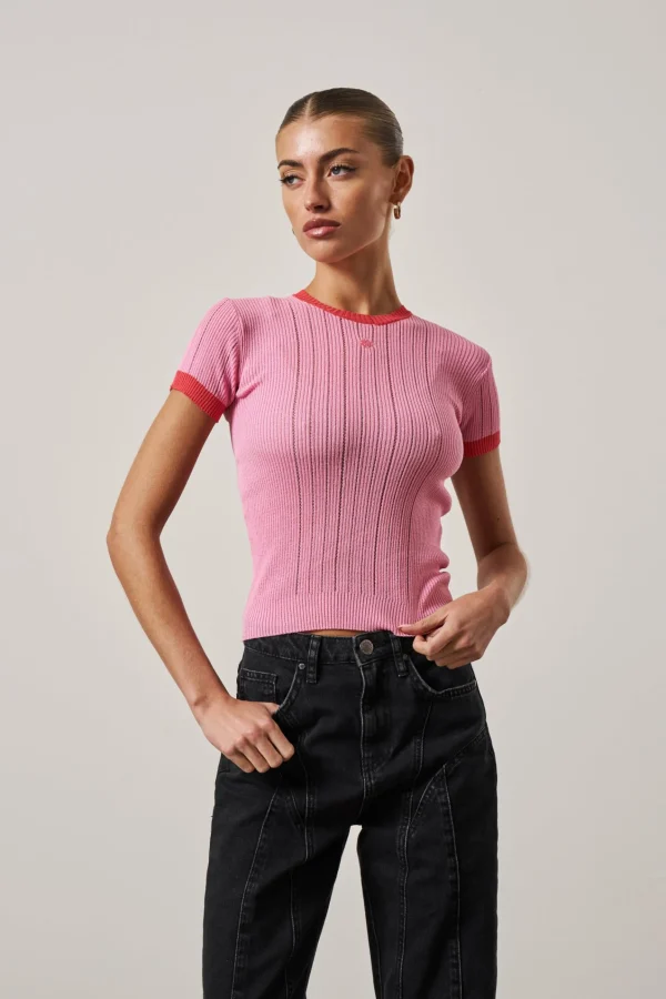 The Couture Club Knitted Emblem Baby Tee