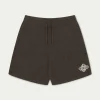The Couture Club Lightweight Fluffy Knit Emblem Shorts
