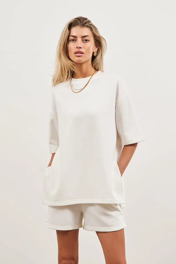 The Couture Club Minimal Emblem Oversized T-Shirt