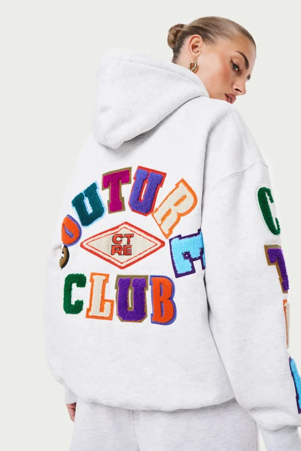 The Couture Club Multi Chenille Badged Hoodie