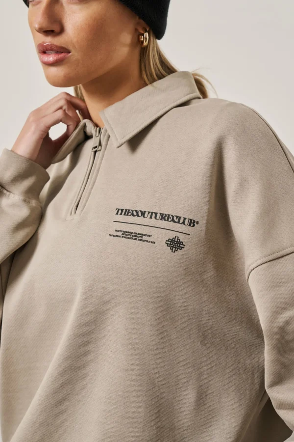 The Couture Club Multi Graphic Relaxed Polo Top